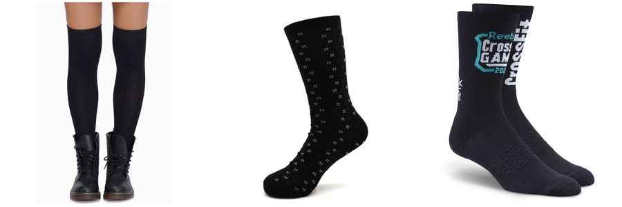 cheap black socks
